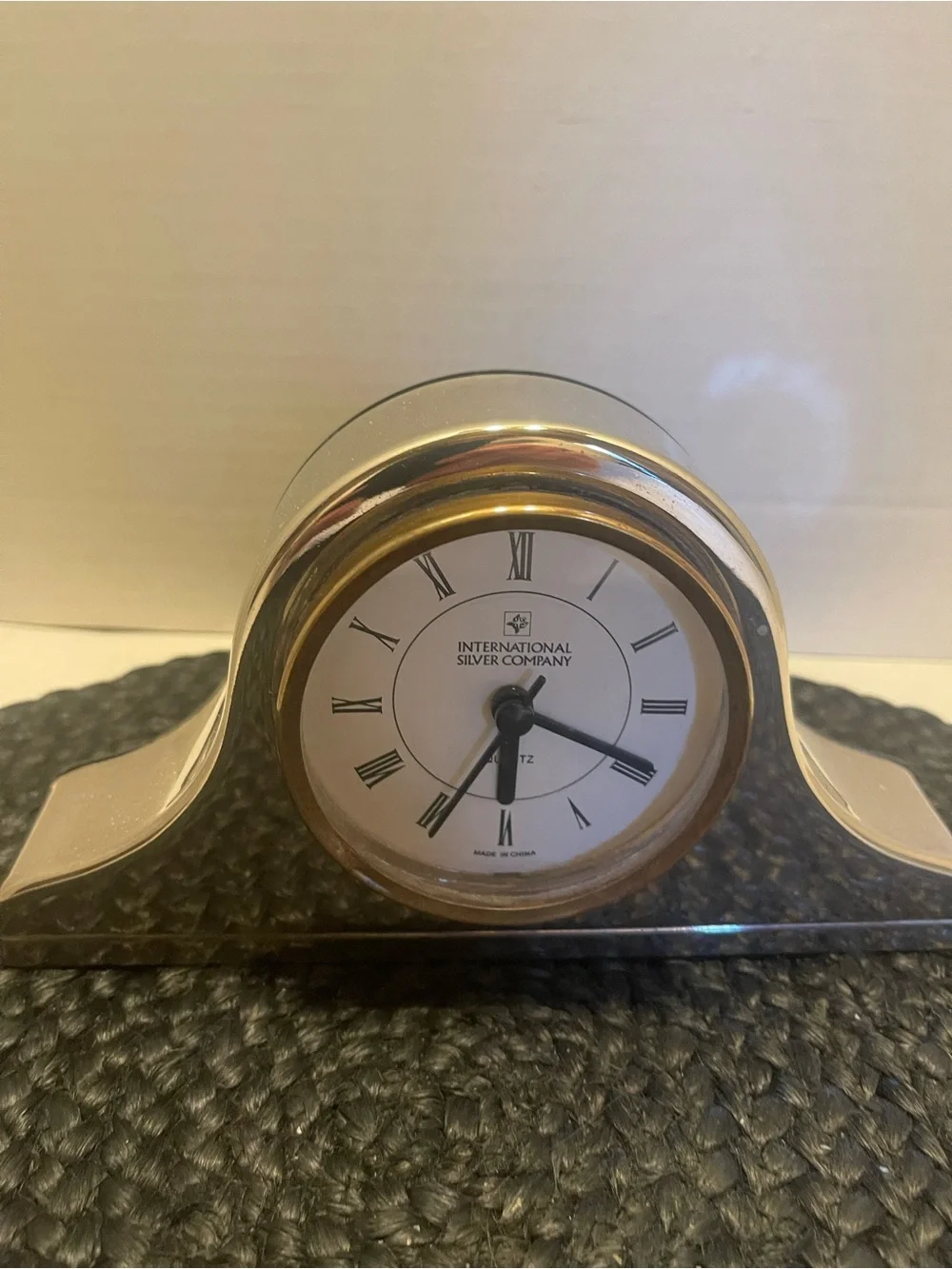 International Silver Company Mantel small Clock - Silver